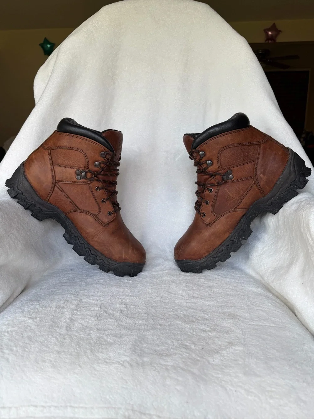 Rocky Waterproof Steel Toe Work Boot Men's Brown Leather Lace-Up Outdoor - 10.